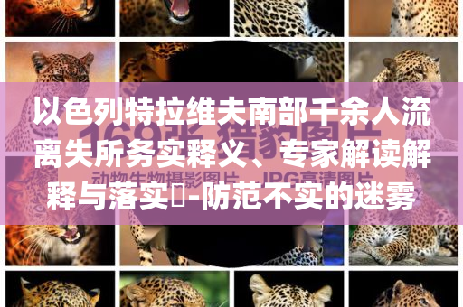 以色列特拉維夫南部千余人流離失所務(wù)實釋義、專家解讀解釋與落實?-防范不實的迷霧