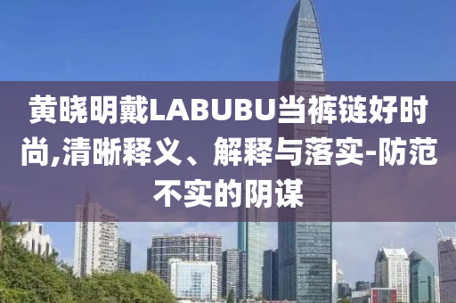 黃曉明戴LABUBU當(dāng)褲鏈好時(shí)尚,清晰釋義、解釋與落實(shí)-防范不實(shí)的陰謀