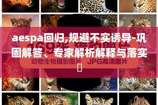 aespa回歸,規(guī)避不實(shí)誘導(dǎo)-鞏固解答、專(zhuān)家解析解釋與落實(shí)?