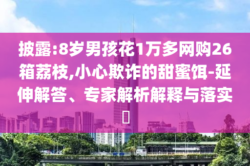 披露:8歲男孩花1萬多網(wǎng)購26箱荔枝,小心欺詐的甜蜜餌-延伸解答、專家解析解釋與落實(shí)?