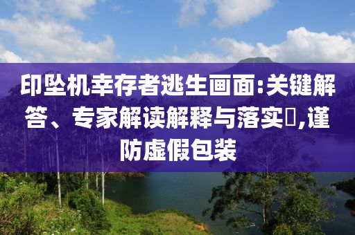 印墜機(jī)幸存者逃生畫面:關(guān)鍵解答、專家解讀解釋與落實(shí)?,謹(jǐn)防虛假包裝