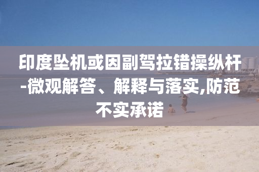 印度墜機(jī)或因副駕拉錯(cuò)操縱桿-微觀解答、解釋與落實(shí),防范不實(shí)承諾