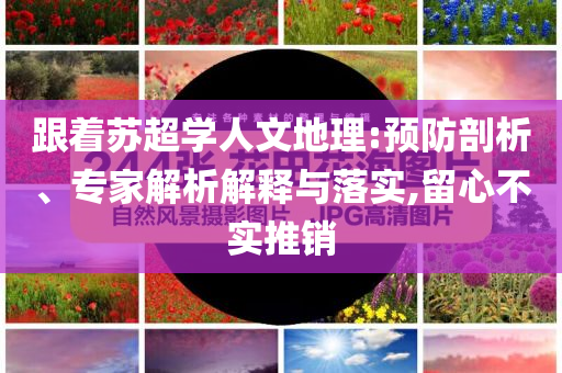 跟著蘇超學人文地理:預防剖析、專家解析解釋與落實,留心不實推銷