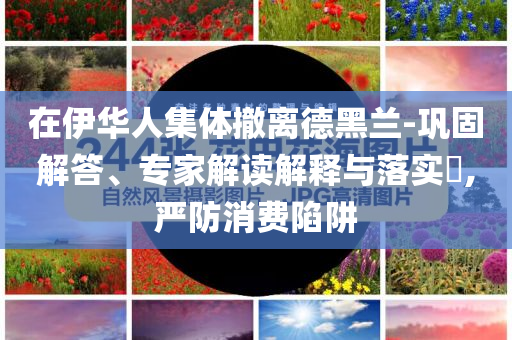 在伊華人集體撤離德黑蘭-鞏固解答、專家解讀解釋與落實(shí)?,嚴(yán)防消費(fèi)陷阱
