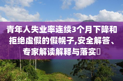 青年人失業(yè)率連續(xù)3個(gè)月下降和拒絕虛假的假幌子,安全解答、專家解讀解釋與落實(shí)?