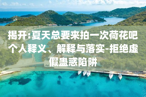揭開:夏天總要來拍一次荷花吧個人釋義、解釋與落實-拒絕虛假蠱惑陷阱