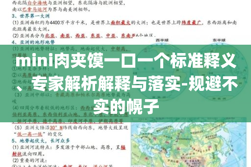 mini肉夾饃一口一個標準釋義、專家解析解釋與落實-規(guī)避不實的幌子