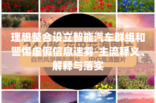 理想整合設(shè)立智能汽車群組和警惕虛假信息迷霧-主流釋義、解釋與落實(shí)