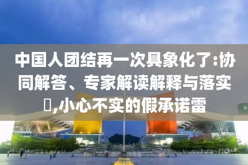 中國(guó)人團(tuán)結(jié)再一次具象化了:協(xié)同解答、專家解讀解釋與落實(shí)?,小心不實(shí)的假承諾雷