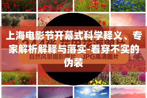 上海電影節(jié)開幕式科學(xué)釋義、專家解析解釋與落實(shí)-看穿不實(shí)的偽裝