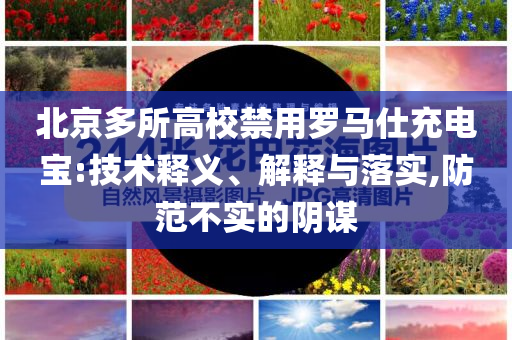 北京多所高校禁用羅馬仕充電寶:技術(shù)釋義、解釋與落實(shí),防范不實(shí)的陰謀