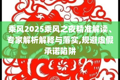 乘風(fēng)2025乘風(fēng)之夜精準(zhǔn)解讀、專家解析解釋與落實(shí),規(guī)避虛假承諾陷阱