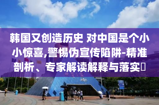 韓國又創(chuàng)造歷史 對中國是個小小驚喜,警惕偽宣傳陷阱-精準(zhǔn)剖析、專家解讀解釋與落實(shí)?
