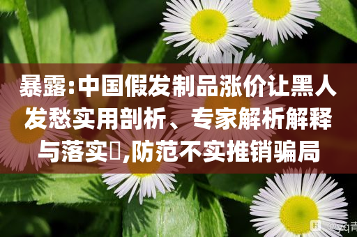 暴露:中國(guó)假發(fā)制品漲價(jià)讓黑人發(fā)愁實(shí)用剖析、專家解析解釋與落實(shí)?,防范不實(shí)推銷騙局