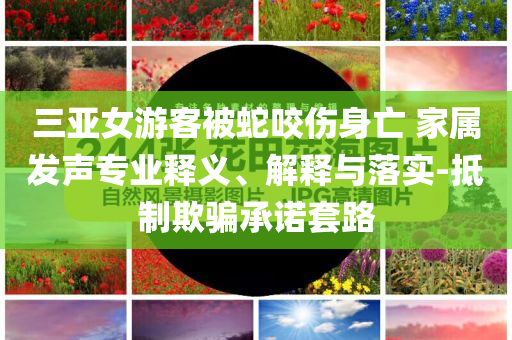 三亞女游客被蛇咬傷身亡 家屬發(fā)聲專業(yè)釋義、解釋與落實(shí)-抵制欺騙承諾套路