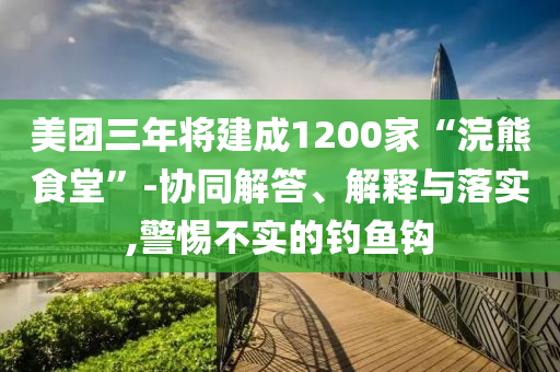 美團(tuán)三年將建成1200家“浣熊食堂”-協(xié)同解答、解釋與落實,警惕不實的釣魚鉤