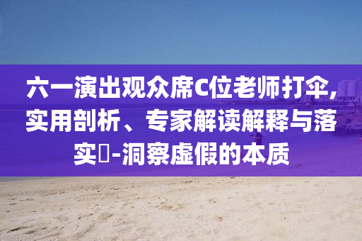 六一演出觀眾席C位老師打傘,實(shí)用剖析、專家解讀解釋與落實(shí)?-洞察虛假的本質(zhì)