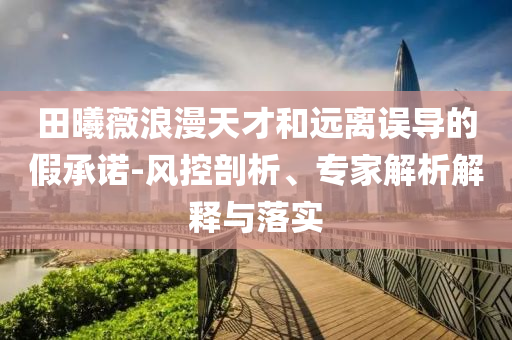 田曦薇浪漫天才和遠(yuǎn)離誤導(dǎo)的假承諾-風(fēng)控剖析、專家解析解釋與落實