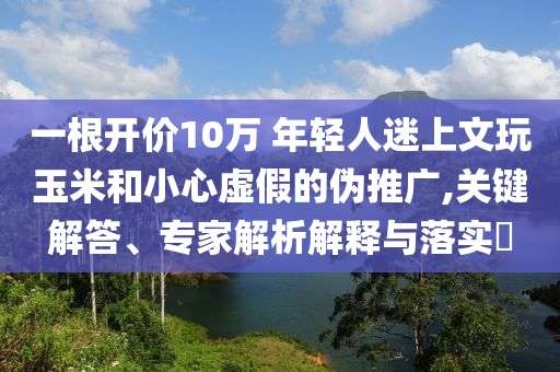 一根開價(jià)10萬 年輕人迷上文玩玉米和小心虛假的偽推廣,關(guān)鍵解答、專家解析解釋與落實(shí)?