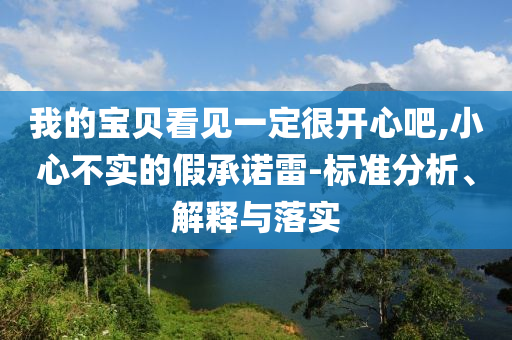 我的寶貝看見一定很開心吧,小心不實的假承諾雷-標(biāo)準(zhǔn)分析、解釋與落實