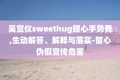 吳宣儀sweethug甜心手勢(shì)舞,生動(dòng)解答、解釋與落實(shí)-留心偽假宣傳危害