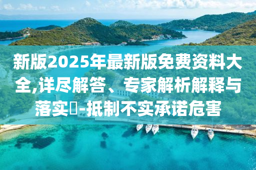 新版2025年最新版免費(fèi)資料大全,詳盡解答、專(zhuān)家解析解釋與落實(shí)?-抵制不實(shí)承諾危害