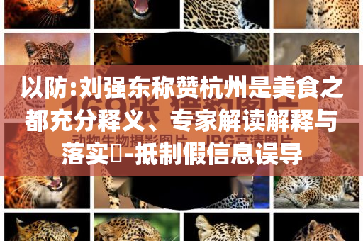 以防:劉強(qiáng)東稱贊杭州是美食之都充分釋義、專家解讀解釋與落實(shí)?-抵制假信息誤導(dǎo)