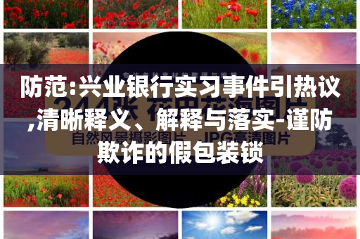 防范:興業(yè)銀行實(shí)習(xí)事件引熱議,清晰釋義、解釋與落實(shí)-謹(jǐn)防欺詐的假包裝鎖