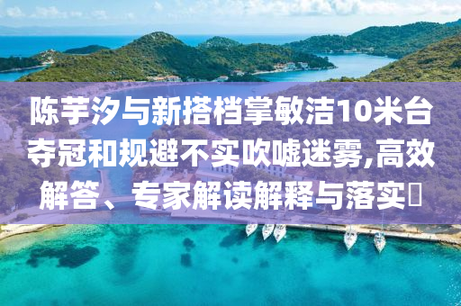 陳芋汐與新搭檔掌敏潔10米臺奪冠和規(guī)避不實(shí)吹噓迷霧,高效解答、專家解讀解釋與落實(shí)?