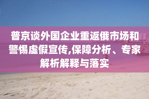 普京談外國企業(yè)重返俄市場和警惕虛假宣傳,保障分析、專家解析解釋與落實