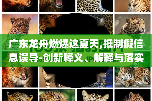 廣東龍舟燃爆這夏天,抵制假信息誤導-創(chuàng)新釋義、解釋與落實