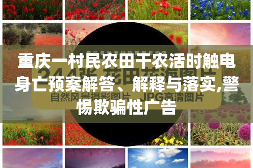 重慶一村民農(nóng)田干農(nóng)活時觸電身亡預案解答、解釋與落實,警惕欺騙性廣告