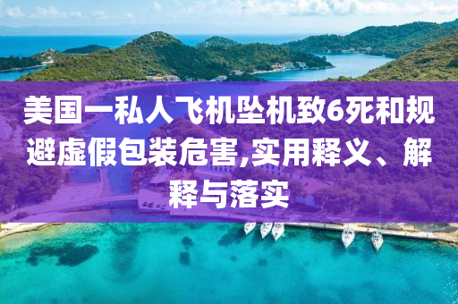 美國一私人飛機(jī)墜機(jī)致6死和規(guī)避虛假包裝危害,實(shí)用釋義、解釋與落實(shí)