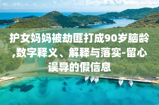 護(hù)女媽媽被劫匪打成90歲腦齡,數(shù)字釋義、解釋與落實(shí)-留心誤導(dǎo)的假信息