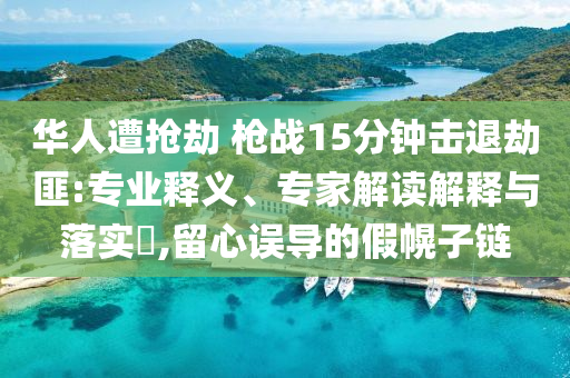 華人遭搶劫 槍戰(zhàn)15分鐘擊退劫匪:專業(yè)釋義、專家解讀解釋與落實?,留心誤導(dǎo)的假幌子鏈