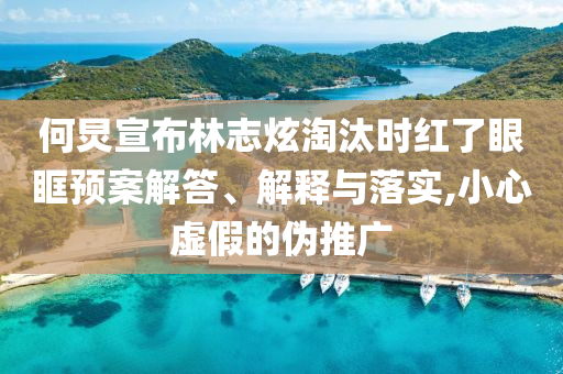 何炅宣布林志炫淘汰時紅了眼眶預(yù)案解答、解釋與落實,小心虛假的偽推廣