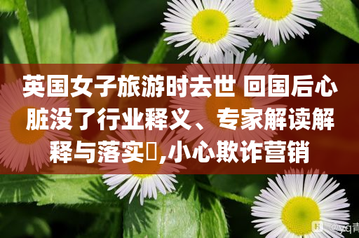 英國(guó)女子旅游時(shí)去世 回國(guó)后心臟沒(méi)了行業(yè)釋義、專家解讀解釋與落實(shí)?,小心欺詐營(yíng)銷