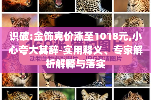 識破:金飾克價漲至1018元,小心夸大其辭-實用釋義、專家解析解釋與落實