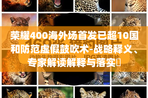 榮耀400海外場(chǎng)首發(fā)已超10國(guó)和防范虛假鼓吹術(shù)-戰(zhàn)略釋義、專(zhuān)家解讀解釋與落實(shí)?