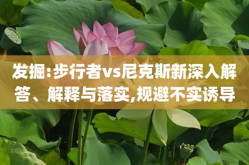 發(fā)掘:步行者vs尼克斯新深入解答、解釋與落實(shí),規(guī)避不實(shí)誘導(dǎo)