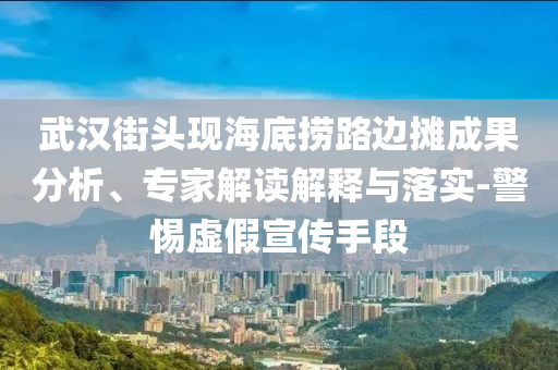 武漢街頭現(xiàn)海底撈路邊攤成果分析、專家解讀解釋與落實(shí)-警惕虛假宣傳手段