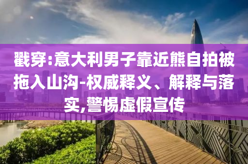 戳穿:意大利男子靠近熊自拍被拖入山溝-權(quán)威釋義、解釋與落實(shí),警惕虛假宣傳
