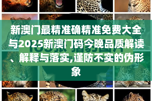 新澳門最精準(zhǔn)確精準(zhǔn)免費(fèi)大全與2025新澳門碼今晚品質(zhì)解讀、解釋與落實(shí),謹(jǐn)防不實(shí)的偽形象