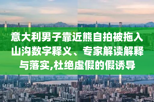 意大利男子靠近熊自拍被拖入山溝數(shù)字釋義、專家解讀解釋與落實(shí),杜絕虛假的假誘導(dǎo)