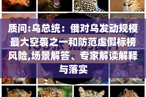 質(zhì)問:烏總統(tǒng)：俄對烏發(fā)動規(guī)模最大空襲之一和防范虛假標(biāo)榜風(fēng)險,場景解答、專家解讀解釋與落實