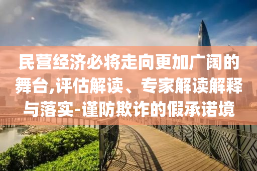 民營經(jīng)濟必將走向更加廣闊的舞臺,評估解讀、專家解讀解釋與落實-謹防欺詐的假承諾境