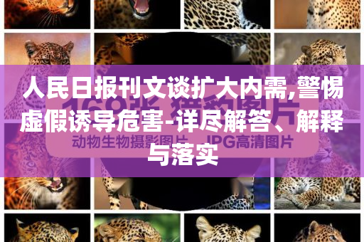 人民日?qǐng)?bào)刊文談擴(kuò)大內(nèi)需,警惕虛假誘導(dǎo)危害-詳盡解答、解釋與落實(shí)