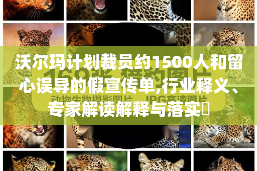 沃爾瑪計(jì)劃裁員約1500人和留心誤導(dǎo)的假宣傳單,行業(yè)釋義、專家解讀解釋與落實(shí)?