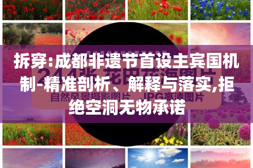拆穿:成都非遺節(jié)首設(shè)主賓國機制-精準(zhǔn)剖析、解釋與落實,拒絕空洞無物承諾
