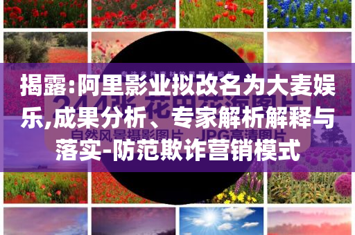 揭露:阿里影業(yè)擬改名為大麥娛樂,成果分析、專家解析解釋與落實-防范欺詐營銷模式